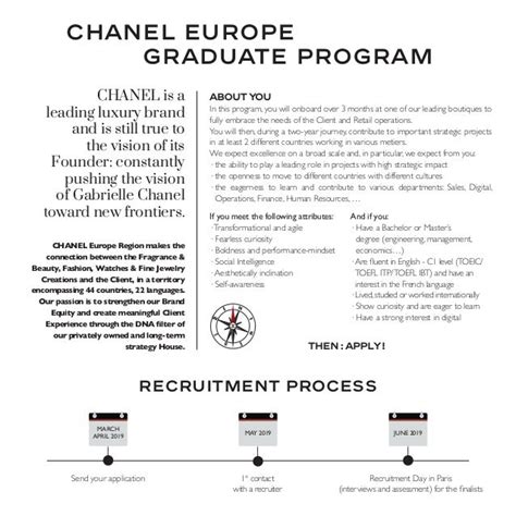 graduate program chanel|chanel advisors.